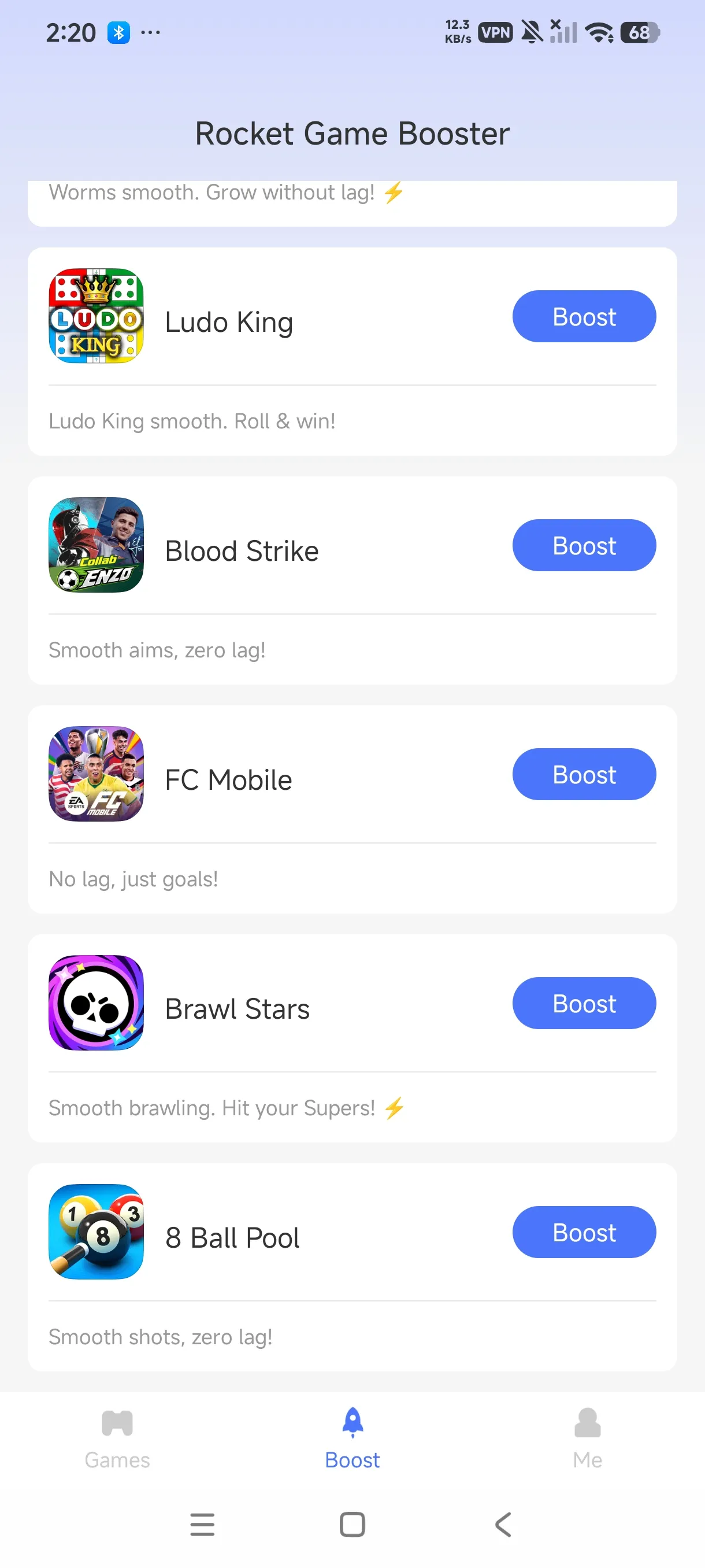 Add 8 Ball Pool to Rocket via the Add My Games button