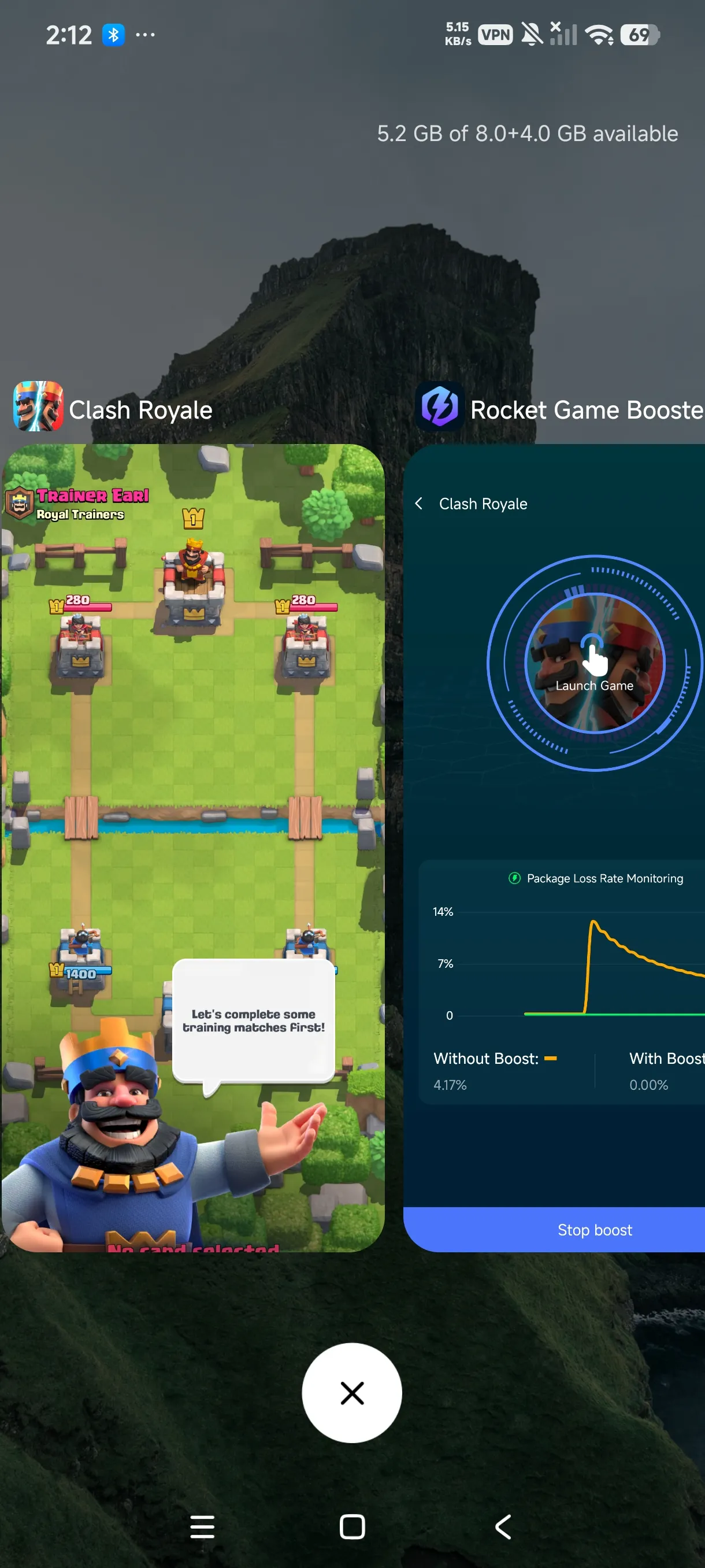 Real-time acceleration data comparison of ping