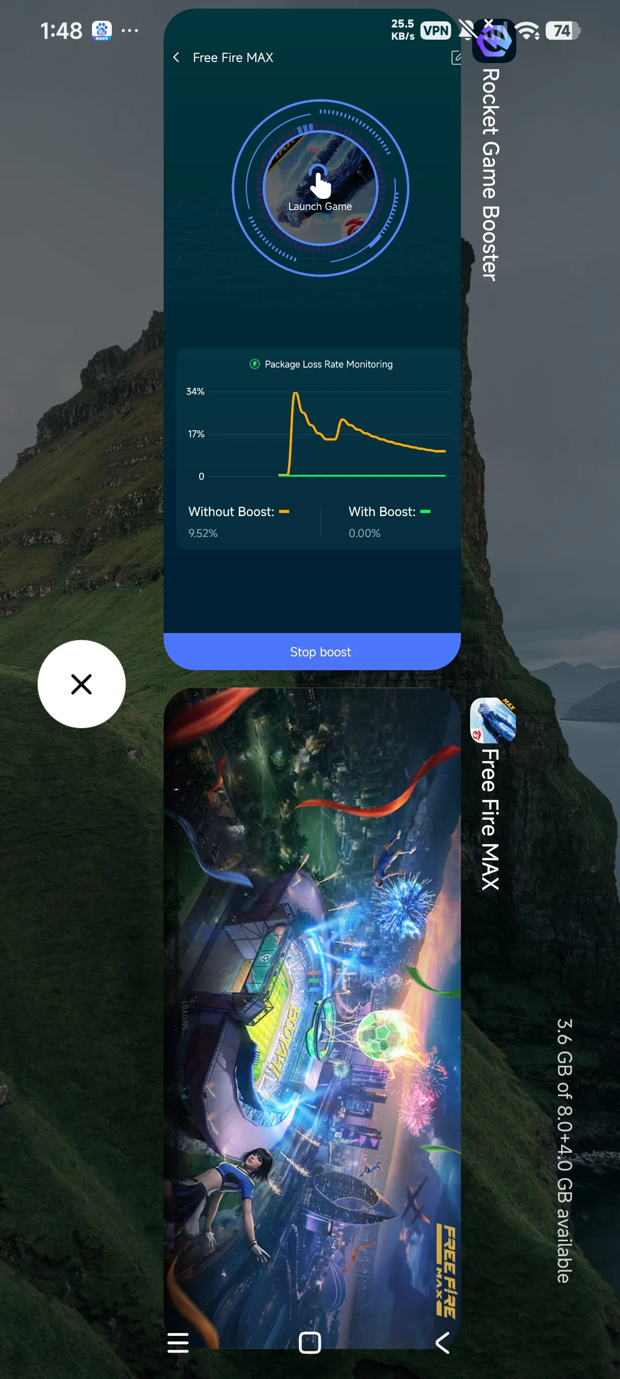 Real-time acceleration data comparison of ping