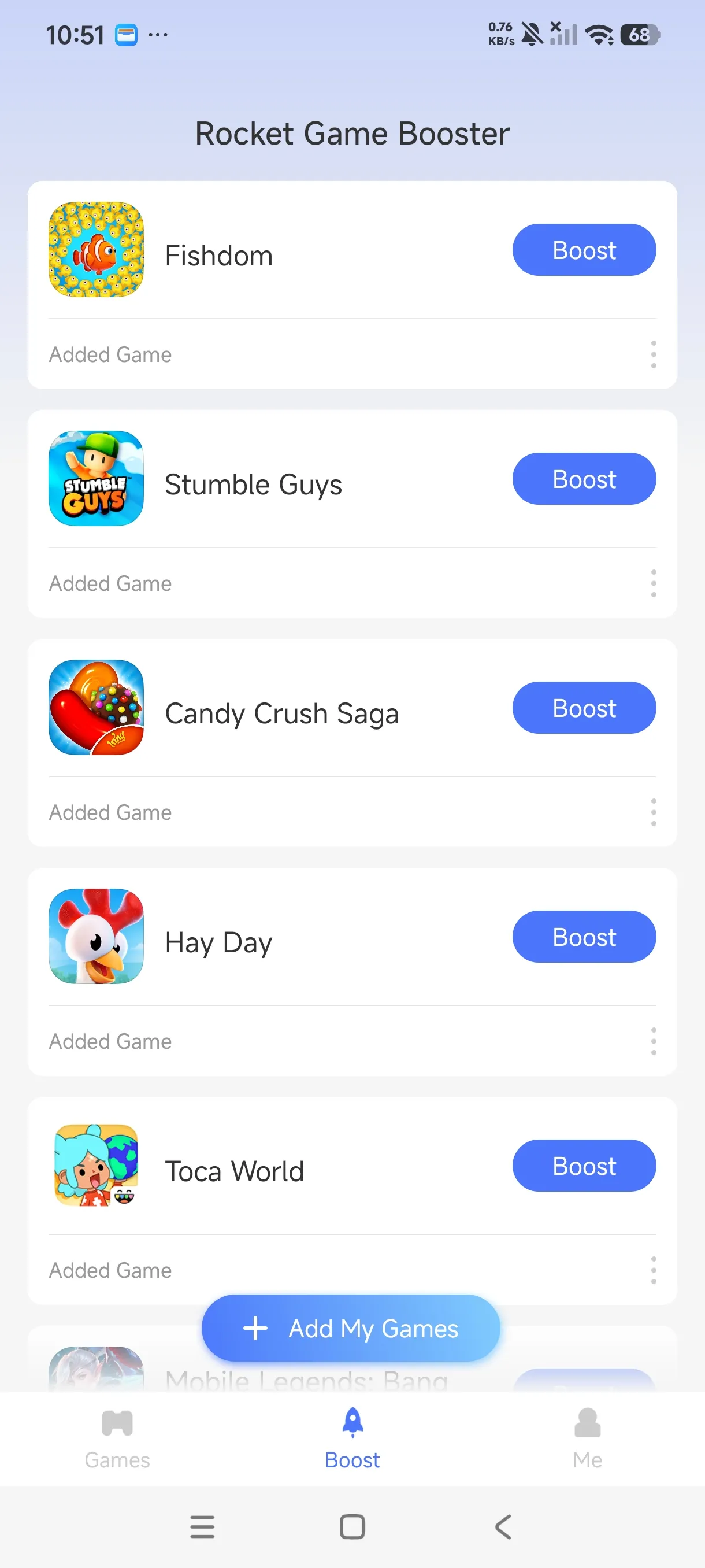 Add Hay Day to Rocket via the Add My Games button