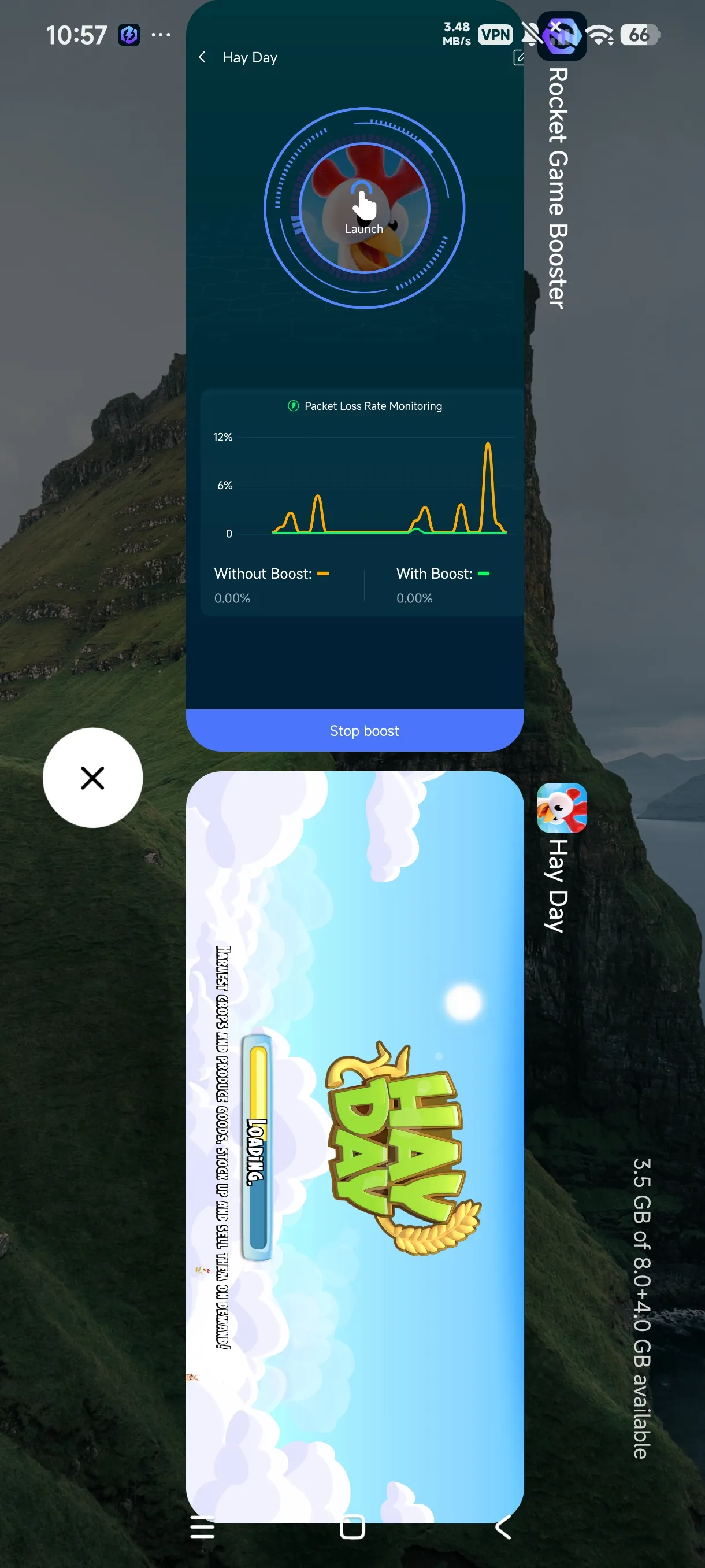 Real-time acceleration data comparison of ping